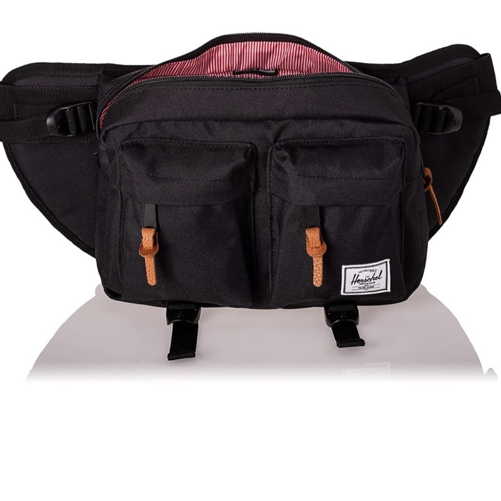 *SOLD* Herschel Eighteen Hip Pack Crossover Fanny Pack NWT Black - Picture 7 of 11